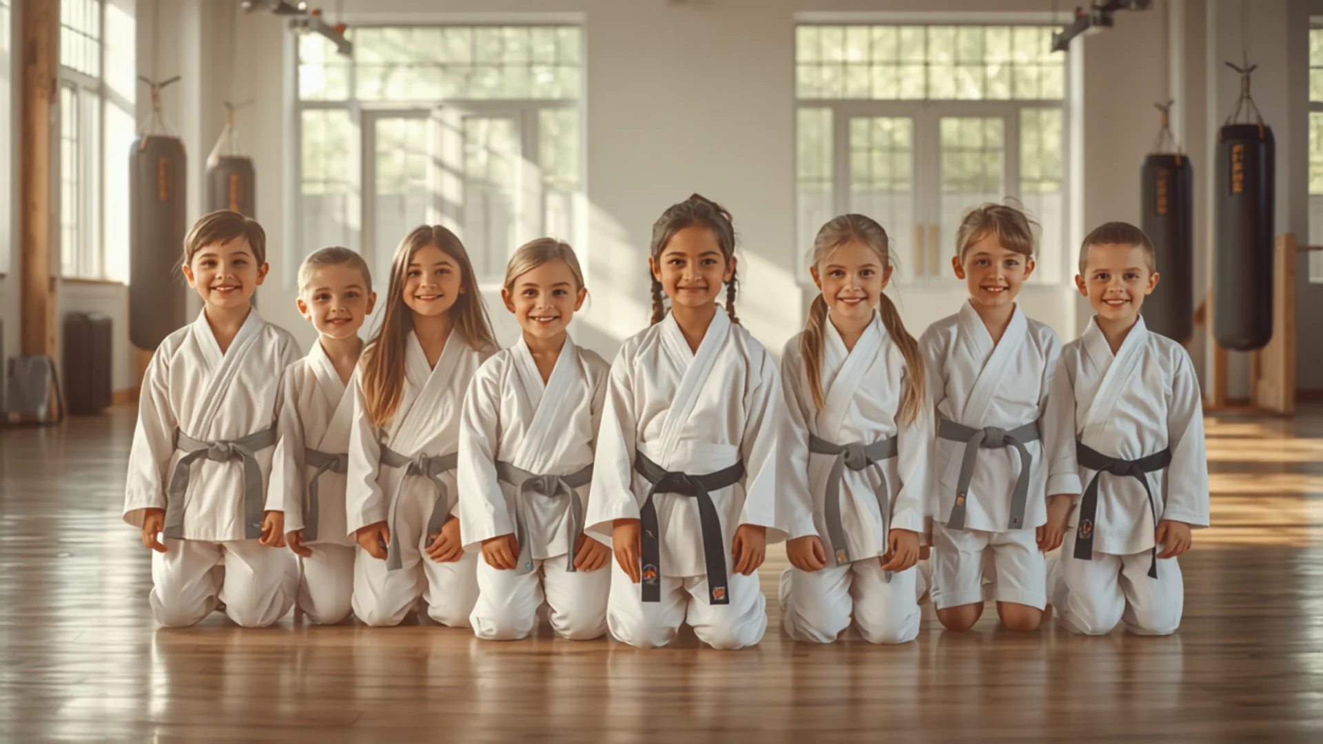Kids karate service areas - students from across Metro Detroit after class